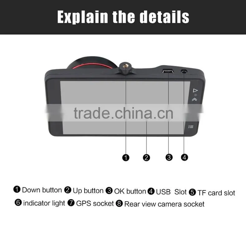 hd1080p high definition car dvr, 4.0 inch g-sensor motion detection driving recorder GT1000