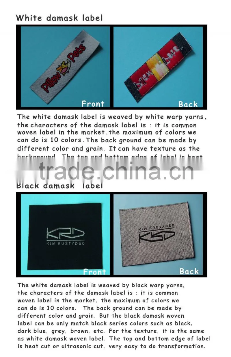 dongguan manufacturer wholesale woven labels for clothing