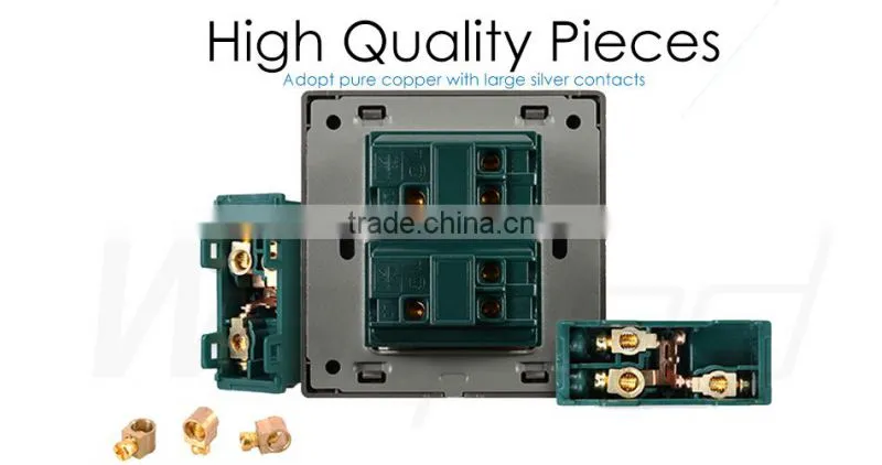 2015 China Hot Sale Wholesaler Wallpad Luxury Wall Light Switch Panel Network Computer COM Socket