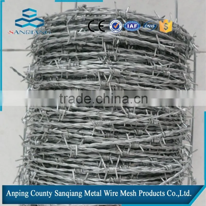 Anping eco-friendly barbed galvanized wire fence