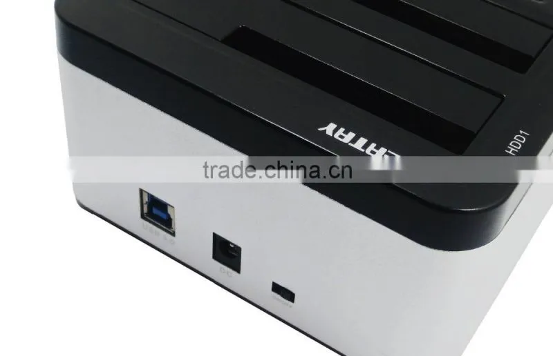 High quality USB3.0 Dual bay 2.5 and 3.5 sata hard driver dock(2 in 1)