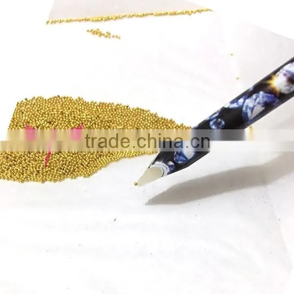 New nail art picker made by wooden and wax,self adhesive nail art pen