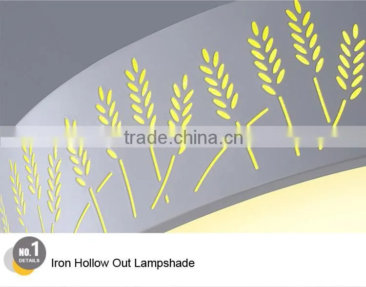 Hollow Out Wheat LED Ceiling Lamp 220V Round Modern Ceiling Light