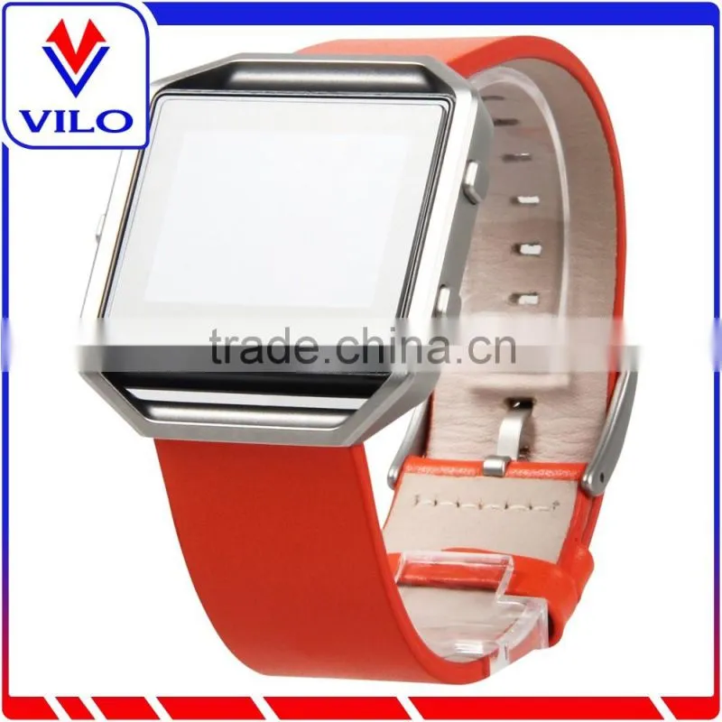 Classical genuine leather watch band for Fitbit blaze leather real strap