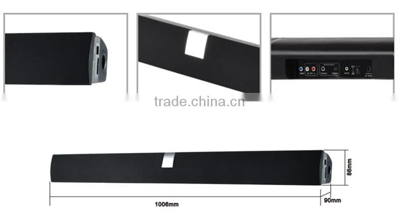 Popular and fashionable slim soundbar with USA MAXXBASS sound technology for tv /home theater