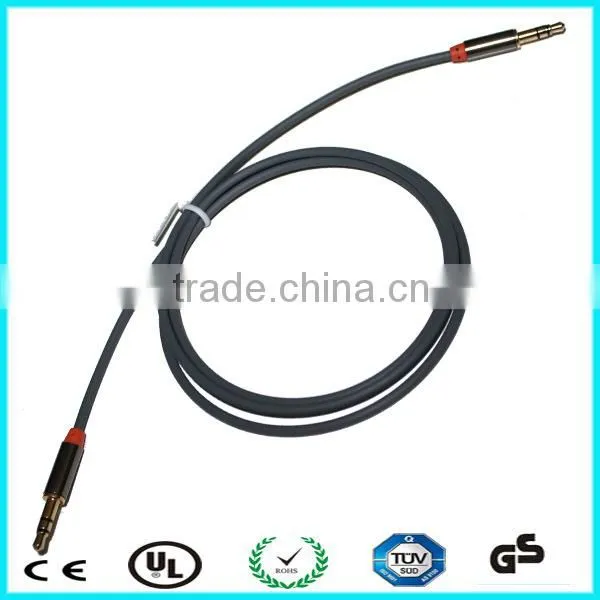 China alibaba TPE 3core 3.5 mm audio cable male plug