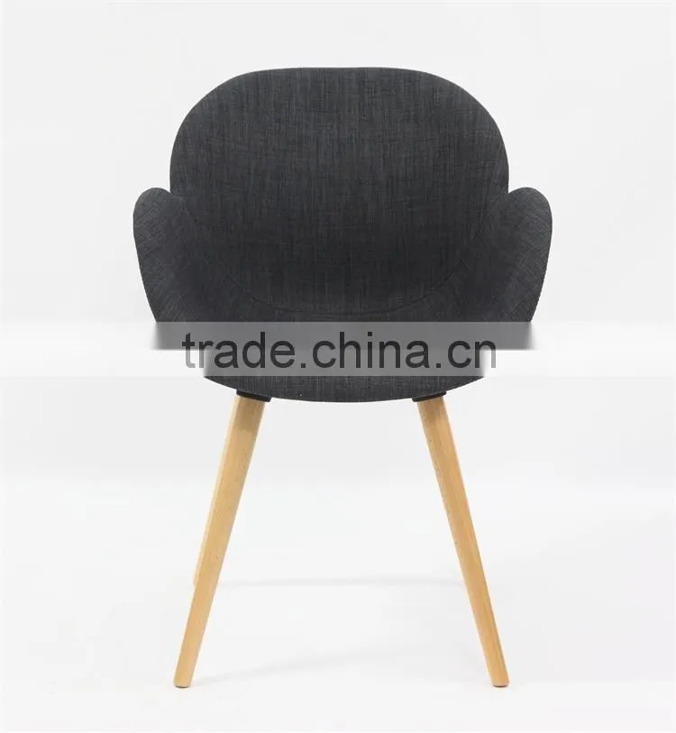 Promotional Colorful Fabric Seat Solid Wood Chair Frame in Dining Chairs