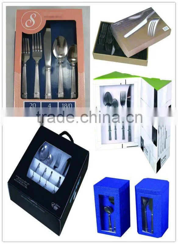 Stainless steel gold plated cutlery set