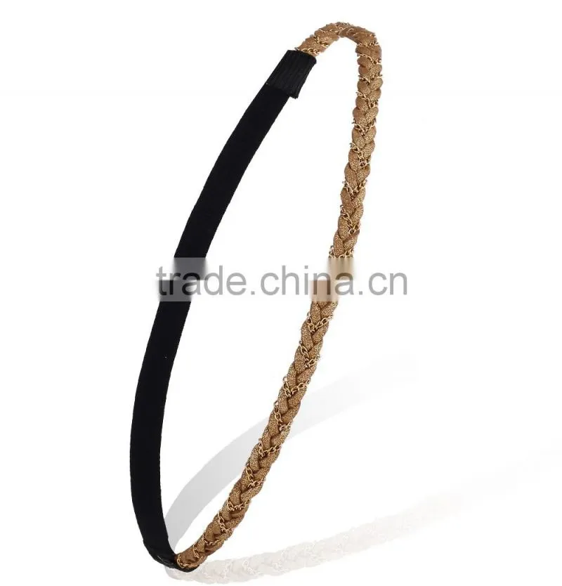 beauty Women Lady Lace Pearl Beads Headband Hairband Elastic Hair Head Band