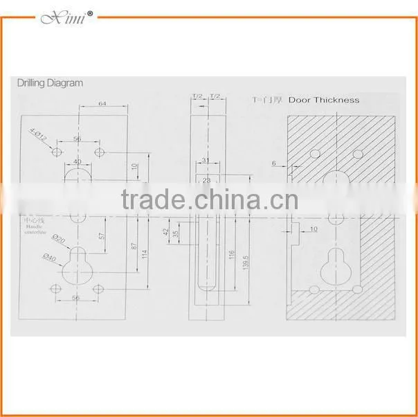 Fingerprint and card and password door access control lock fingerprint door lock 120users