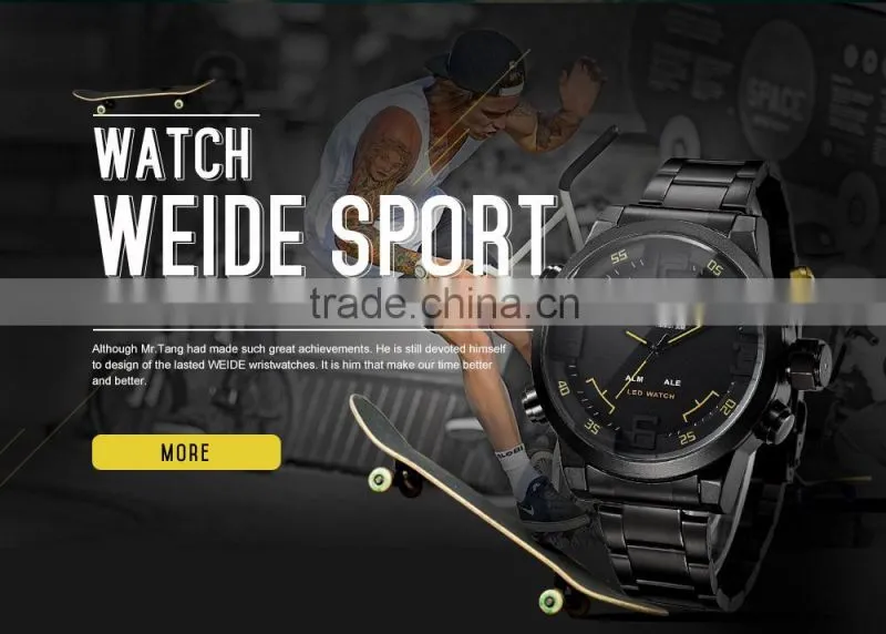 2016 New Arrival Weide Fashion Business Man Watch Brand Analog Digital Led Wrist Watch