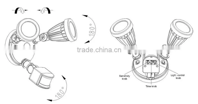 China Supplier New Products led flood light motion sensor