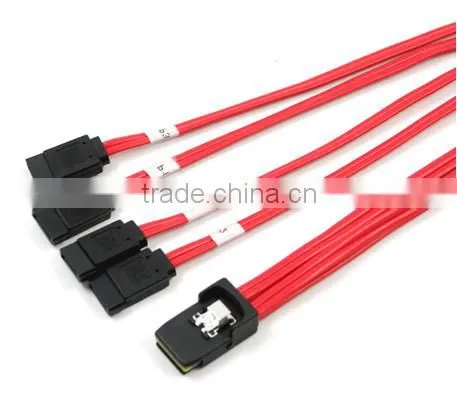 Mini SAS 36 to 4SATA cable , SFF-8087 to 4 SATA cable 0.5M