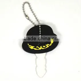 non-phthalates and lead cartoon design soft PVC key cover for promotion