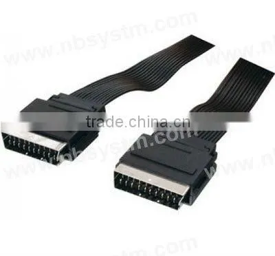 21pin Scart cable flat (male to male)