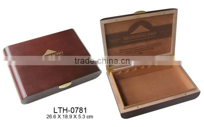 Small cigar wooden package box for cigar tube