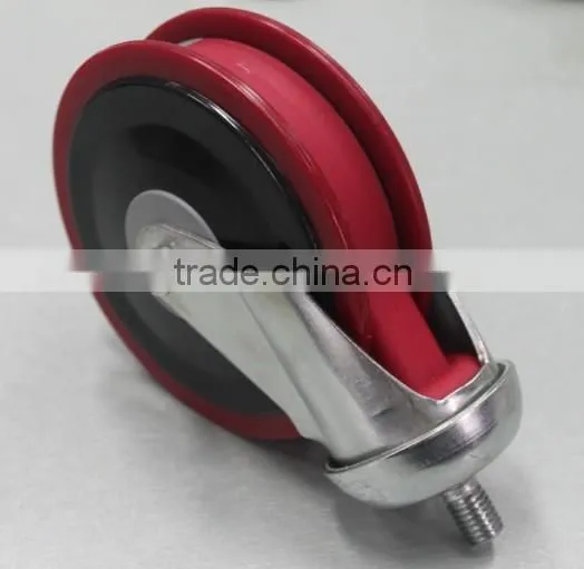 escalator caster for shopping cart