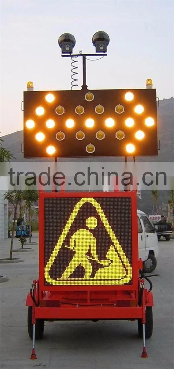 LED traffic warning singal solar battery powered led open signs