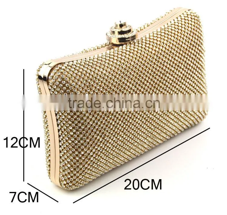 2015 popular diamond crystal women clutch evening bag