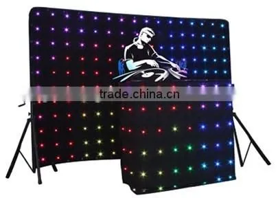 New flexible soft dmx rgb led star cloth curtain
