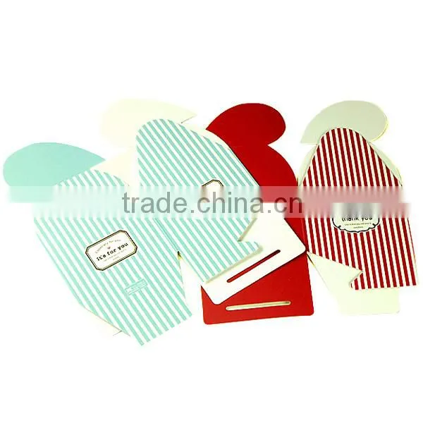 Cute Stripe and Heart Wedding Paper Box