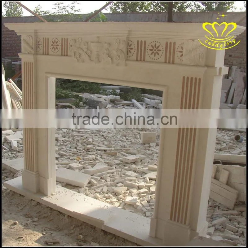 Marble fireplace boutique European door cover Luxury mantel interior decoration