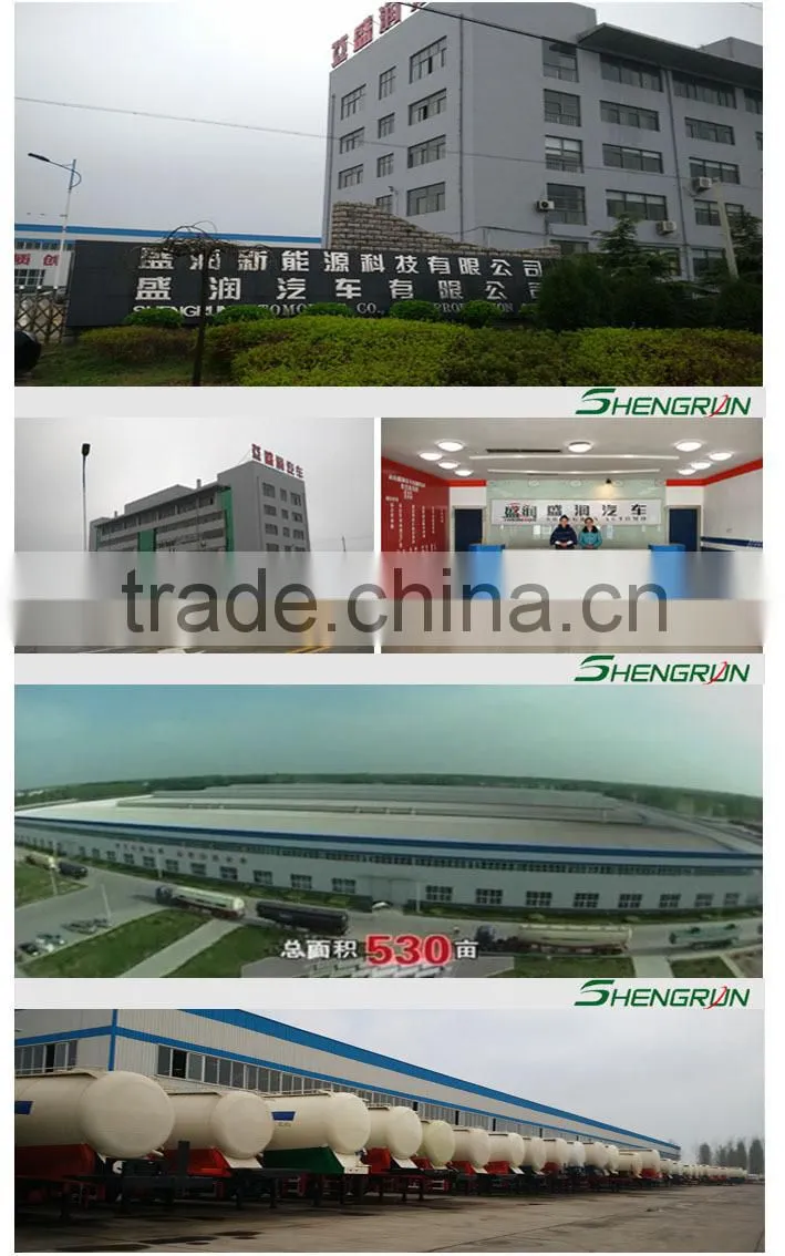 Shandong Shengrun fuel tanker trailer dimensions optional
