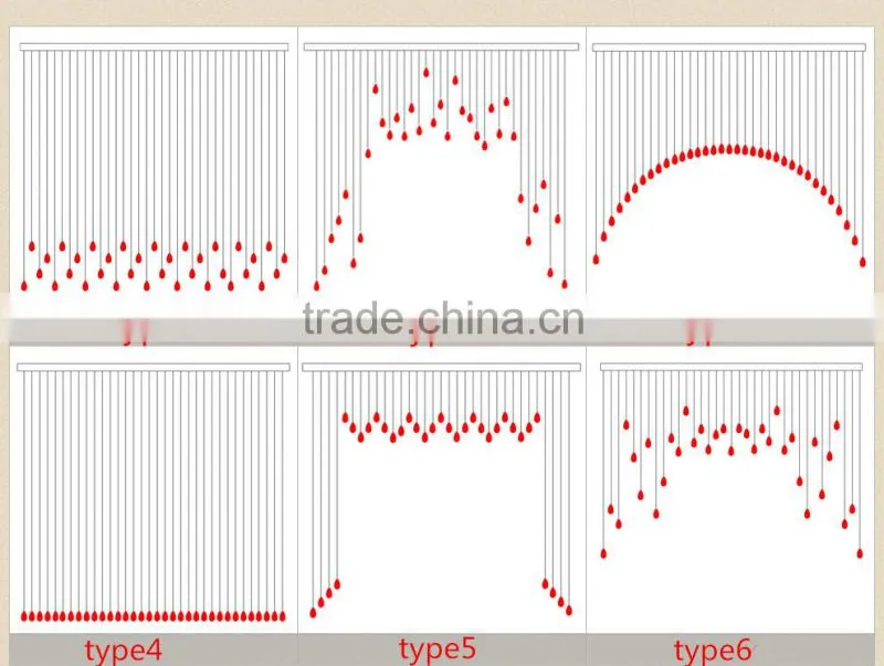 crystal glass Eco-friendly beads curtain for hotel store shop coffee or home decoration hanging door beads curtain