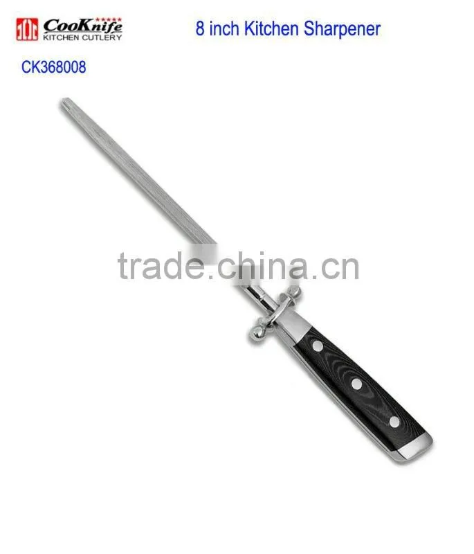 Pakka Wood Handle 8 inch Knife Sharpening Steel