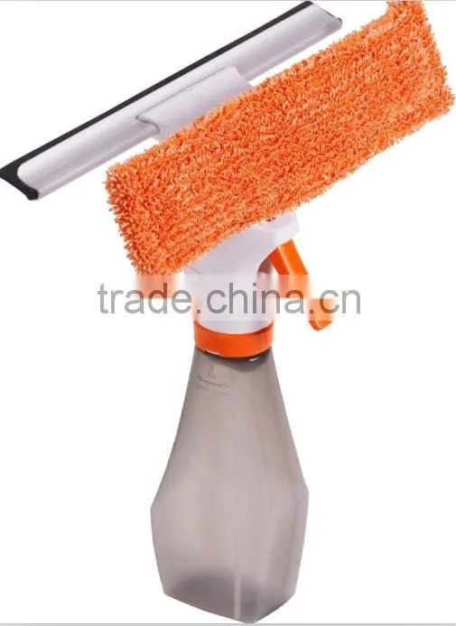 As Seen TV Silicon Wiper Blade Glass Cleaner Window Spray Squeegee 2 in 1 Water Brush