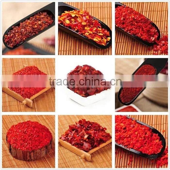 china manufacturer supply red hot chilli powder 40-60 mesh chilli flakes