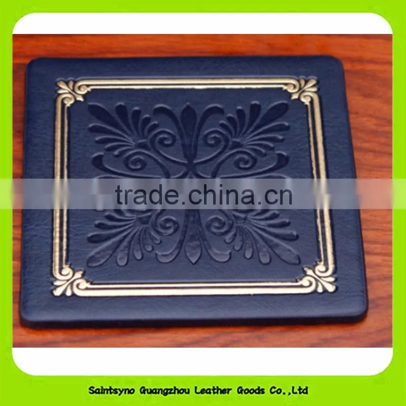 Promotional Gifts Good Quality Custom Cheap Leather Cup Coasters 16029
