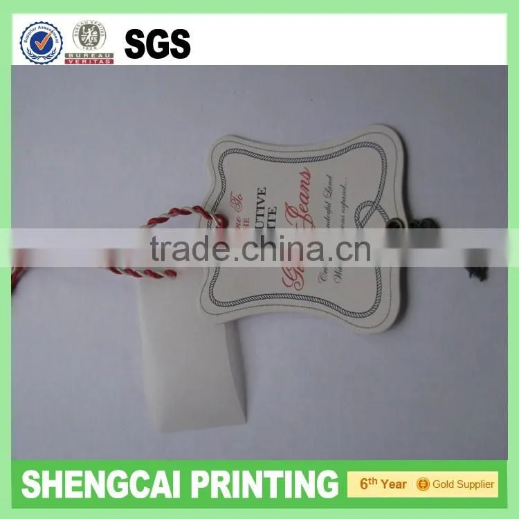 Hot sale custom printed paper garment tags