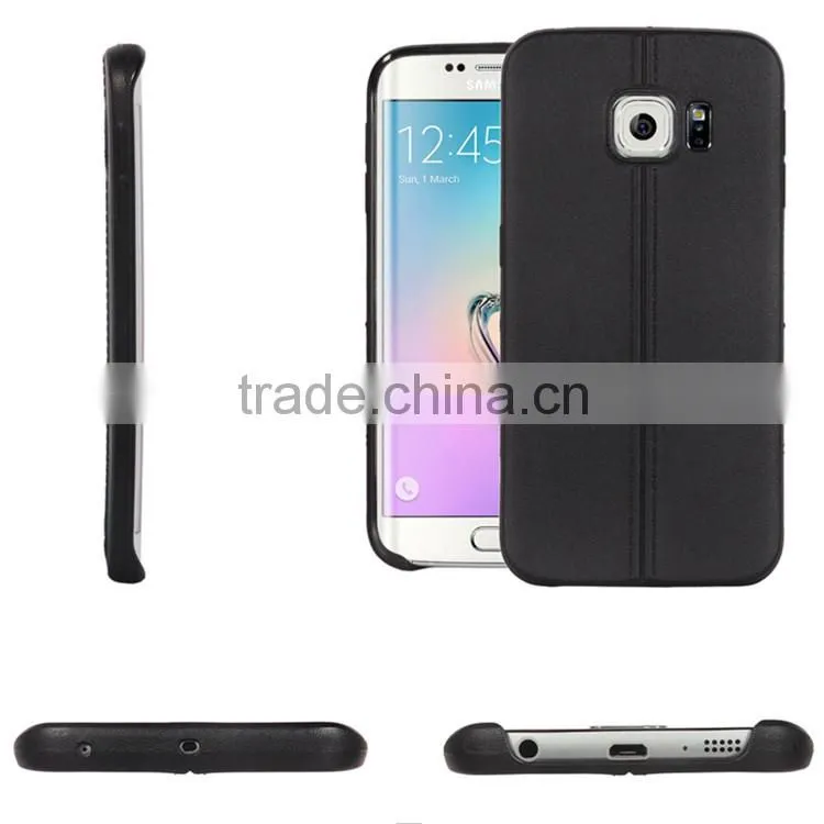 2015 unique TPU free sample mobile phone case two line style Case For Samsung galaxy S6 edge