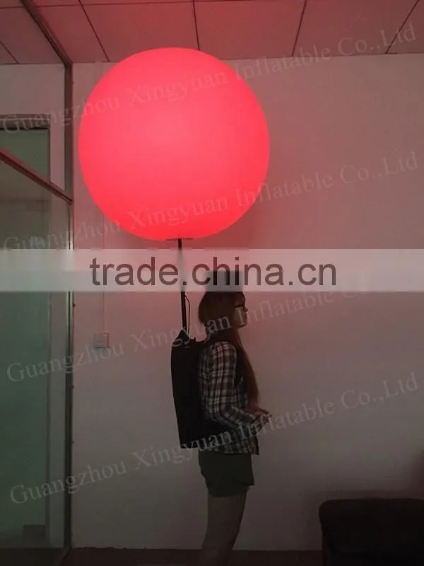 Factory price adverising walking balloon, led backpack balloon for sale