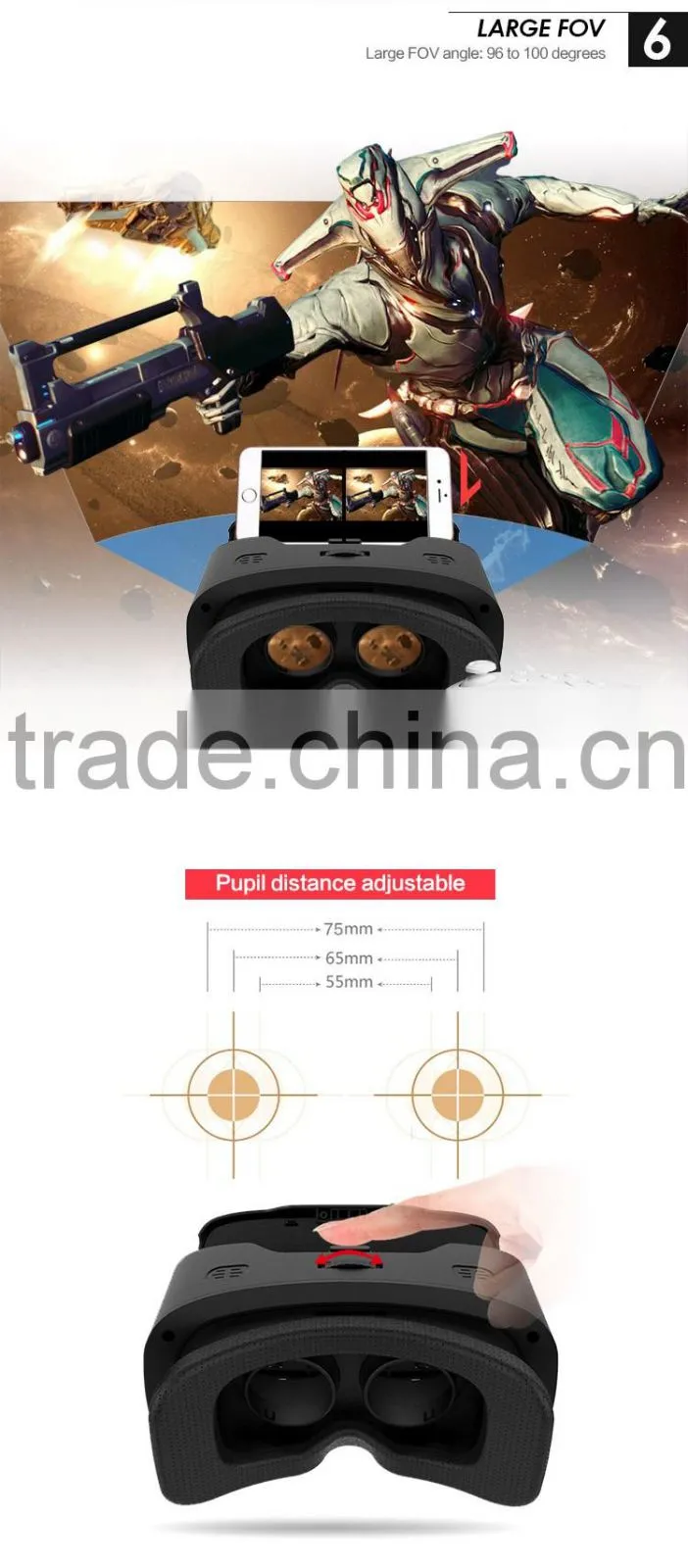 2016 OEM High Quality VR box shenzhen professional 3D VR Case cardboard box