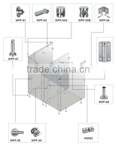 WPF-01 Stainless steel 304 wall casting tube fixing holder
