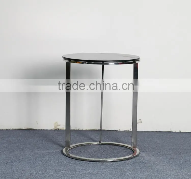 Wooden Top Steel Frame Coffee Table