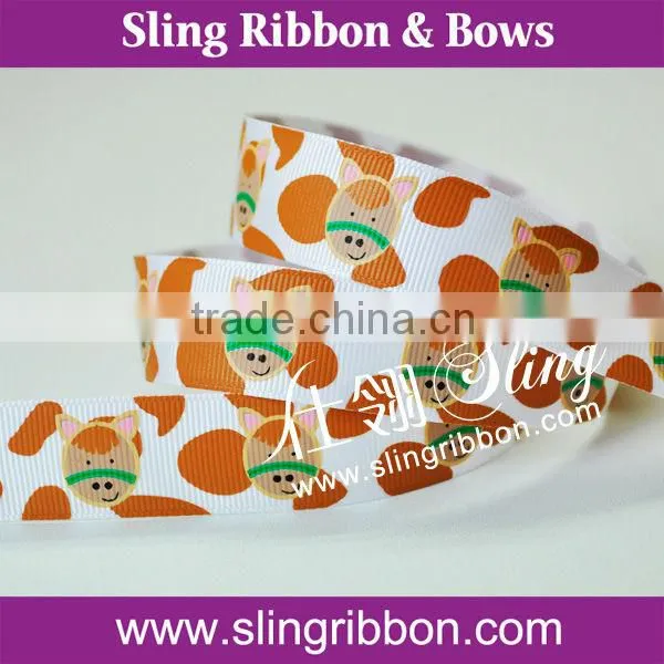 Character Printed Grosgrain Ribbon Style