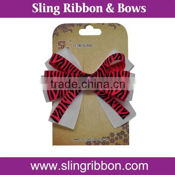 2015 New Design Custom Grosgrain Ribbon Rhinestone Hair Clips For Sale
