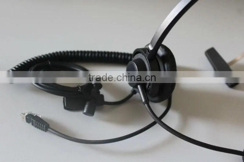 Professional call center headset with rj11 plug, QD optional(OEM/ODM)