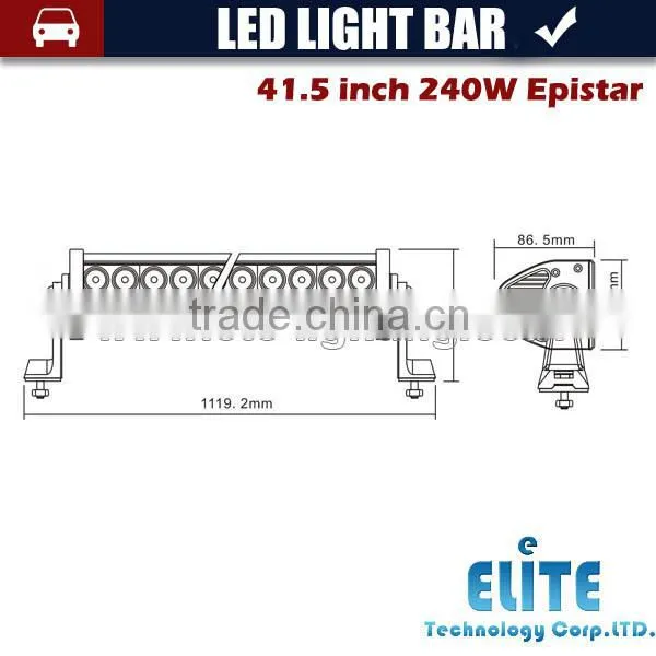 CE Certification and 12V Voltage 240w epistar led light bar