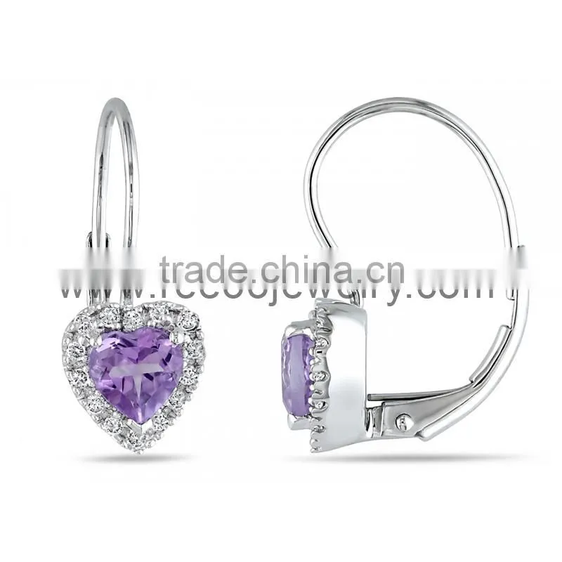 2013 dubai silver plated rhodium earrings new production