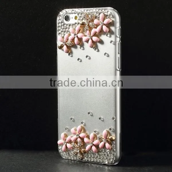 Transparent crystal hard case for Iphone6 for Apple Iphone 6 rhinestone case