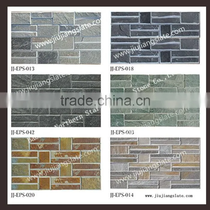 Natural glude Black culture stone wall cladding decoration wall panel