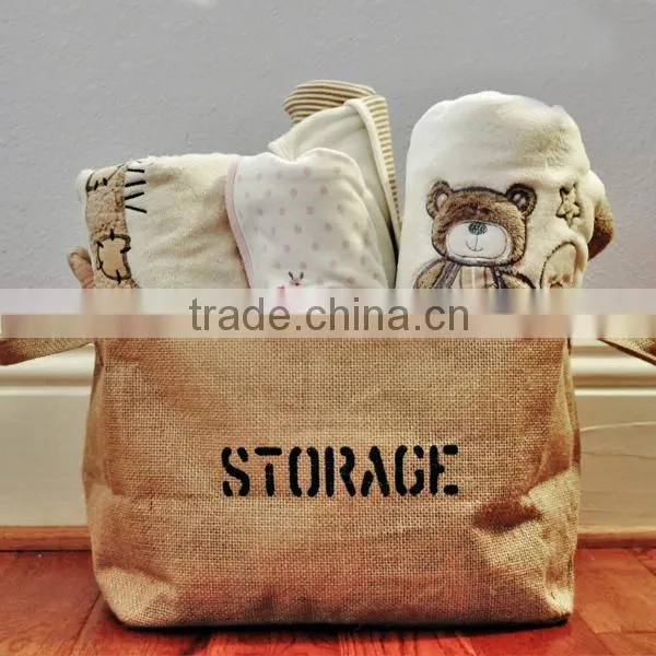 Coffee Oxford Large Clothes Book Container Organizer Box ,Polyster Folding Storage Box Cube with Lid