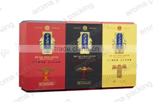 China factory direct sale custom design paper packing box for wine with logo print