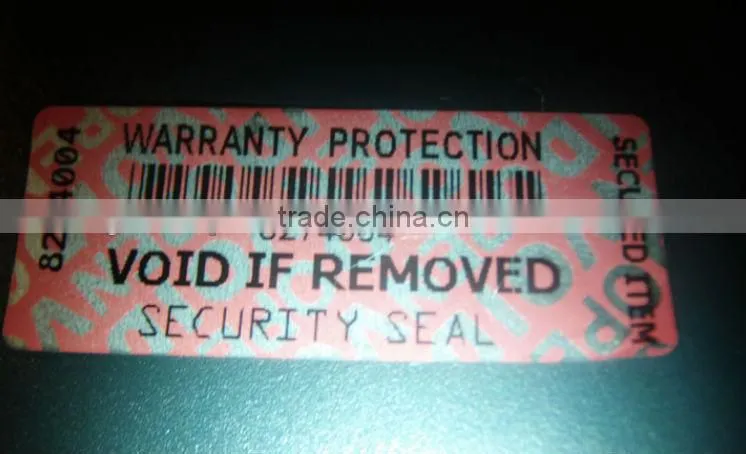 High Quality PET Security Label
