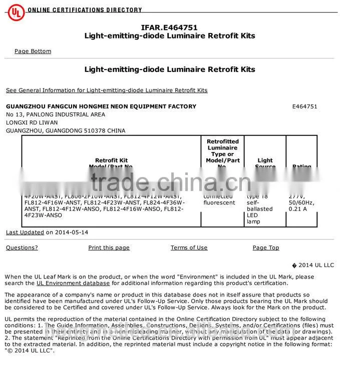 DLC UL cUL listed 8ft 36wLED T8 tube 240cm High Lumen energy saving single pin