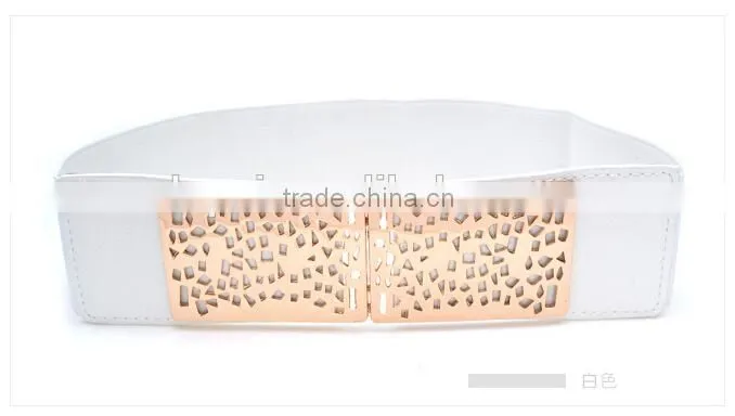 sexy wide waist belt gold metal waist belt for lady
